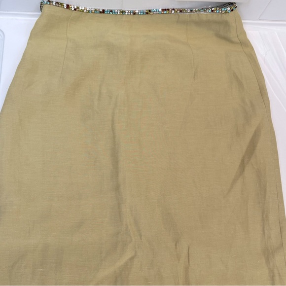 NWOT Sandro Rhinestone Waist Olariane Midi Skirt-w/ missing crystals/dropped hem - Picture 8 of 16